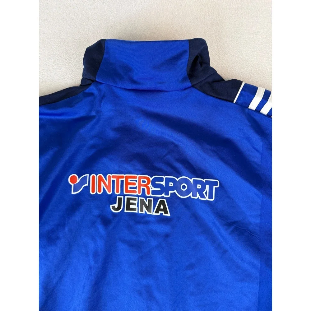 Adidas Track Jacket Mens‎ XL Blue Soccer Fussball Ferienschule Full Zip V38048